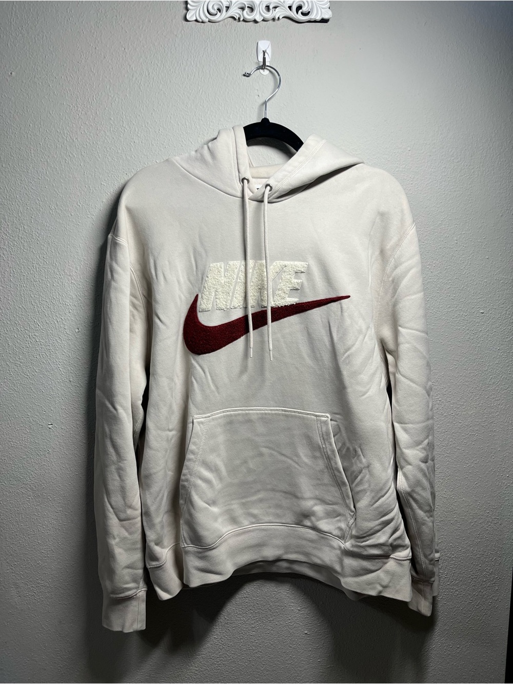 Nike Off-White Hoodie with Red Swoosh